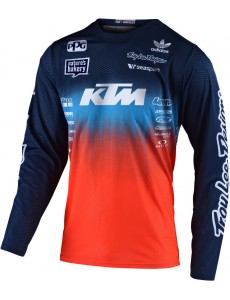 CAMISOLA TROY LEE DESIGNS 2021 GP AIR STAIN'D TEAM - NAVY / LARANJA
